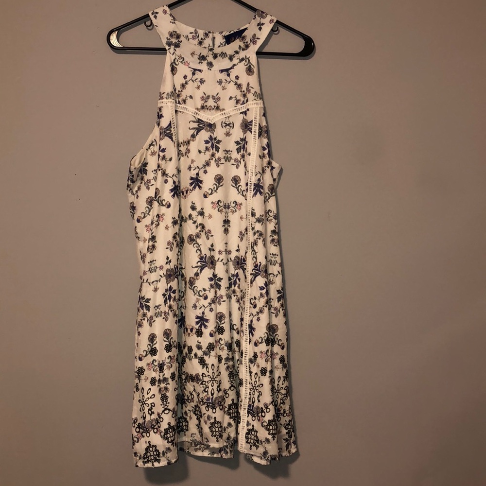 White and flowers sundress